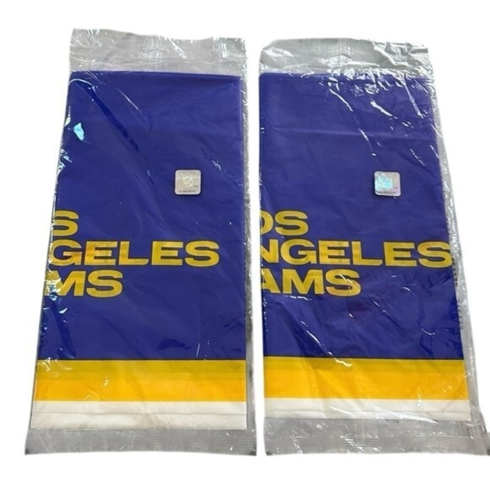 Los Angeles Rams Super Bowl LVI Plastic Table Covers 54x102 2 Pack NFL Certified